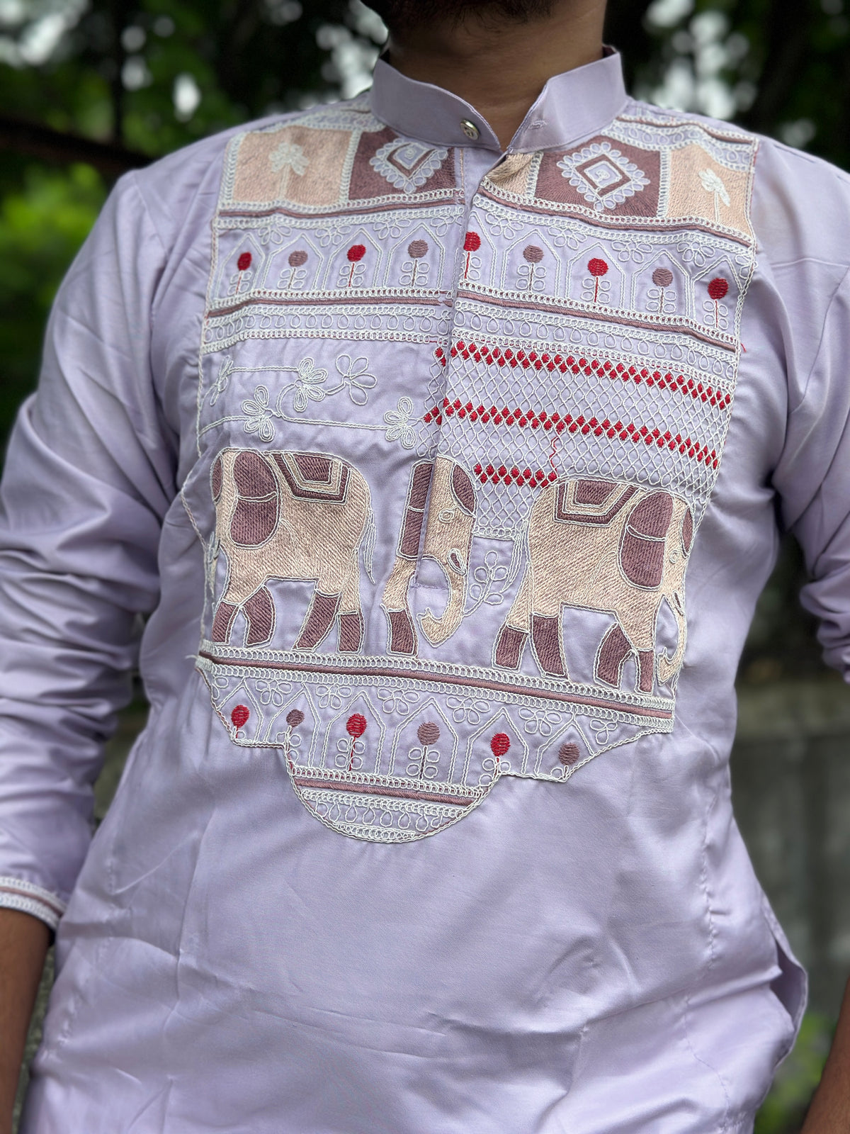 Purply Imperial Dori-Work Kurta